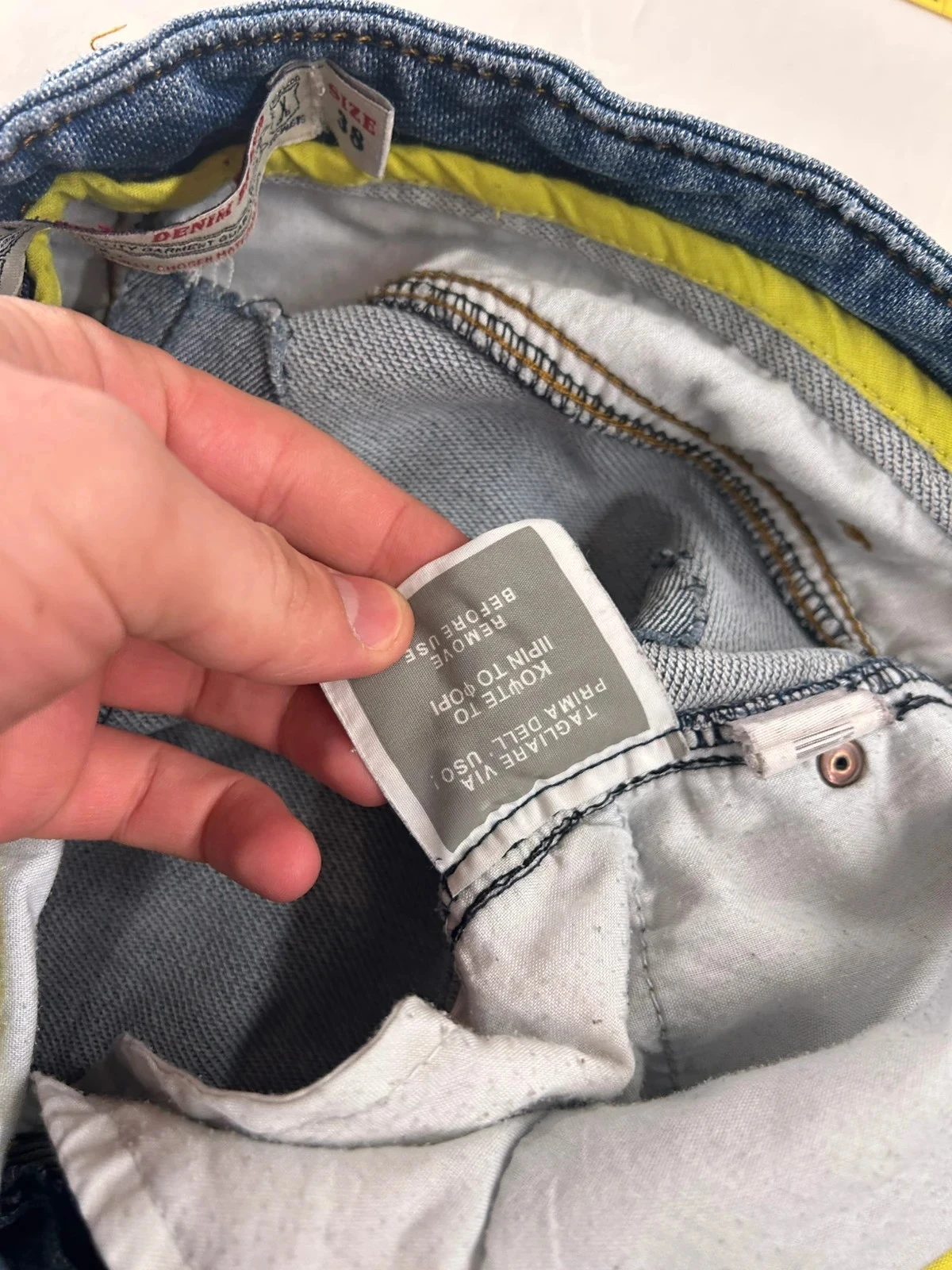 Blauwe hoge taille jeans tex – photo 9